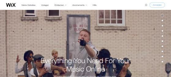 WixMusic Als Musiker bei Wix.com