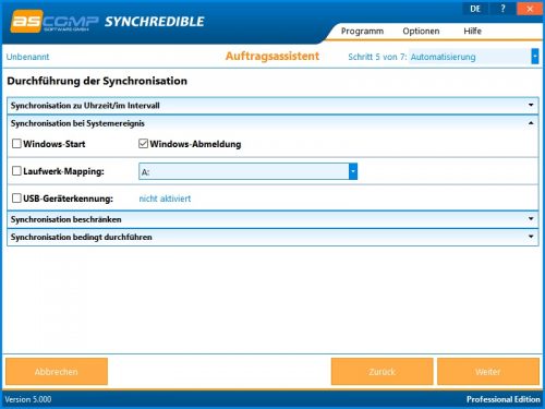 Priorisierung der Synchronisations-Aufgaben