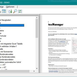 texManager 9: Textbausteinverwaltung und Dokumentengenerator in einem texManager 9: Textbausteinverwaltung und Dokumentengenerator in einem