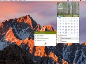 Screenshot miCal für den Mac
