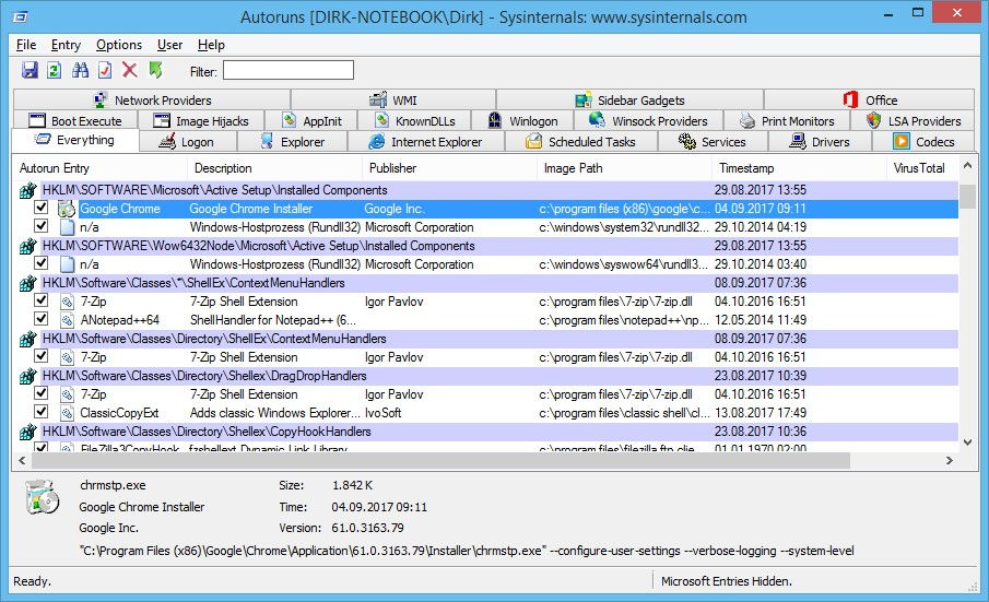 Autostart kontrollieren mit Autoruns für Windows